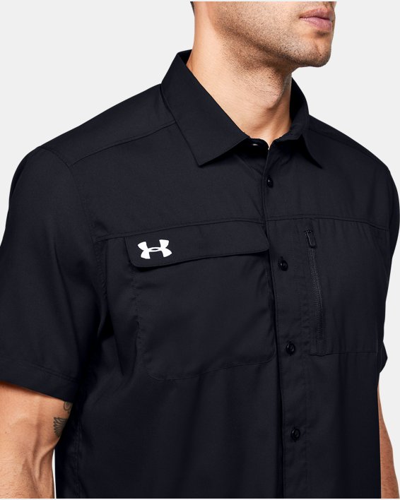 Men's UA Motivator Coach's Button Up Shirt, Black, pdpMainDesktop image number 4